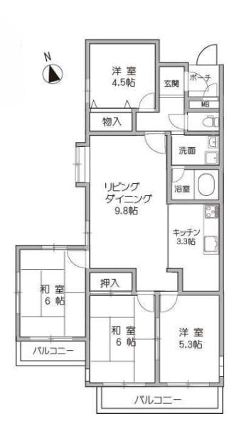 セントラル武庫之荘 間取図・土地図