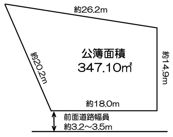 堺市西区菱木2丁　売土地 間取図・土地図
