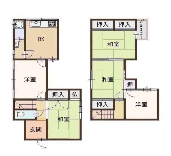 和泉市王子町　中古戸建 間取図・土地図