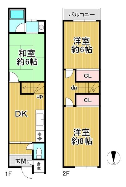 京都市左京区岡崎東福ノ川町　中古戸建 間取図・土地図