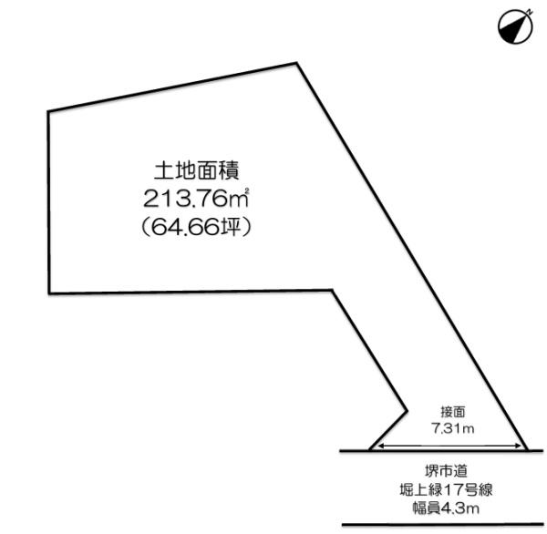 大阪府堺市西区堀上緑町１丁 間取図・土地図