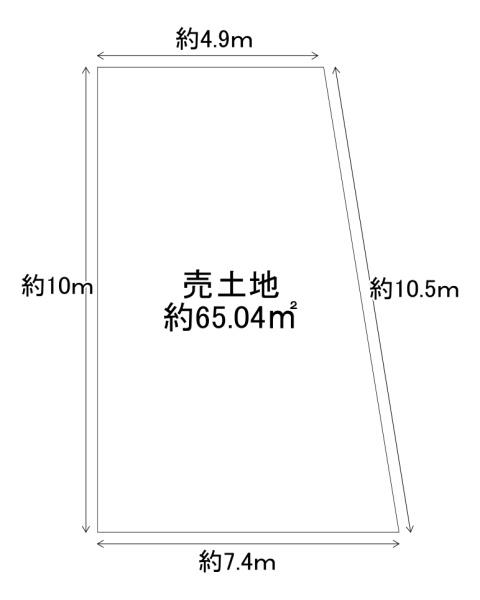 羽曳野市西浦6丁目　古家付き売土地 間取図・土地図