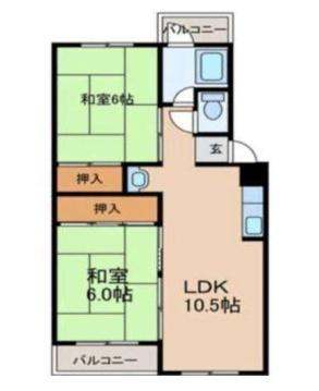 下新庄コーポA棟 間取図・土地図