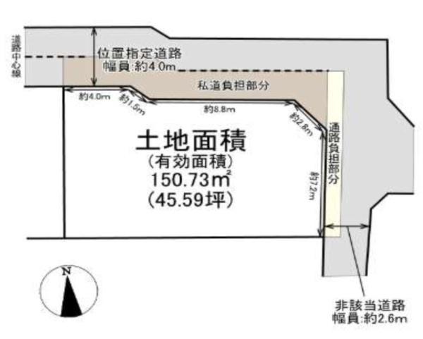 藤井寺市惣社1丁目　売土地 間取図・土地図
