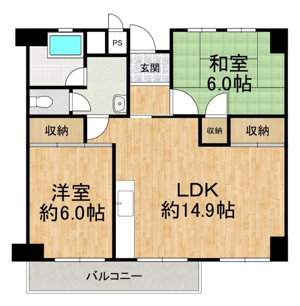 第一恵美酒マンション 間取図・土地図