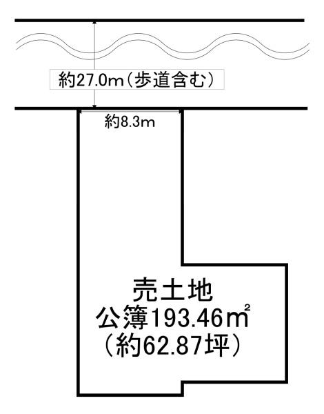 堺市西区浜寺石津町西4丁　売土地 間取図・土地図