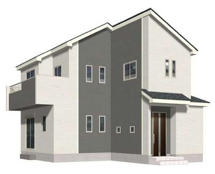 羽曳野市羽曳が丘西5丁目C号棟　新築戸建 完成予想図（外観）