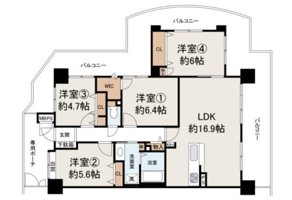 ライオンズガーデン浜寺 間取図・土地図