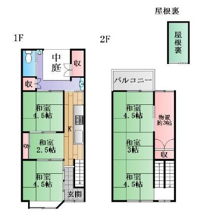 京都市上京区革堂前之町　中古戸建 間取図・土地図