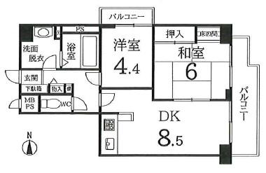 ロートレック中京 間取図・土地図