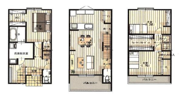 京都市右京区西院追分町　2号地　新築戸建 間取図・土地図