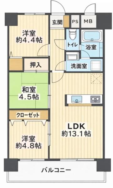 ノバ今里 間取図・土地図