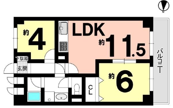 春栄ハイツ 間取図・土地図
