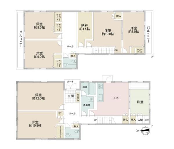 京都市左京区北白川山田町　戸建　1棟アパート 間取図・土地図