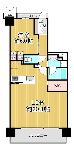 メイツブラン伊丹　9階部分 間取図・土地図