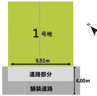 和泉市富秋町1丁目　1号地　売土地 間取図・土地図