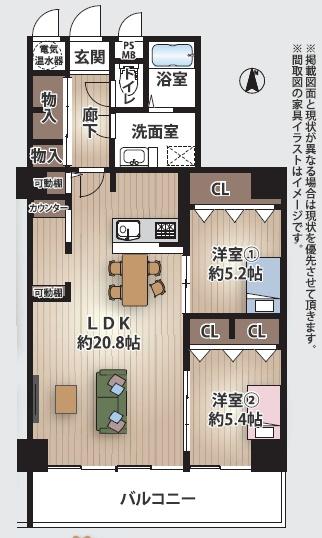 ダイアパレス順慶町 間取図・土地図