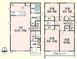 藤井寺市東藤井寺町　A号地　新築戸建 間取図・土地図