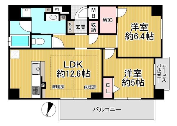 パラドール四条梅津 間取図・土地図