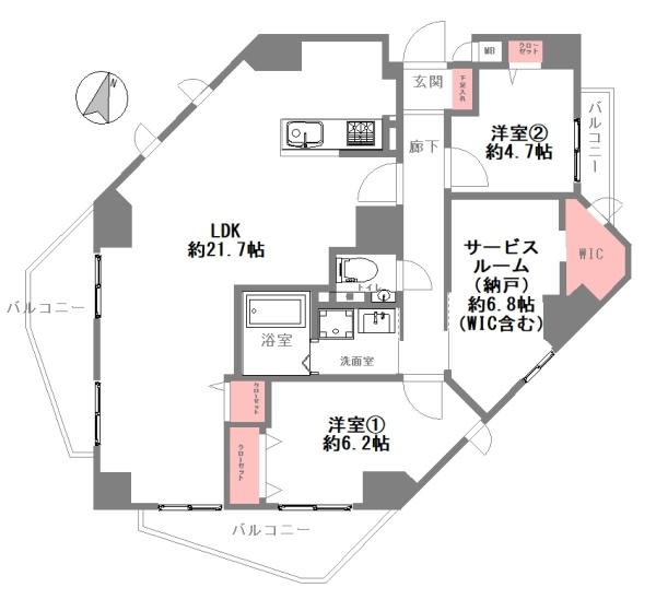 グランフレージュ四天王寺 間取図・土地図