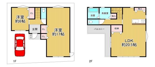 大阪市都島区毛馬町4丁目　中古戸建 間取図・土地図