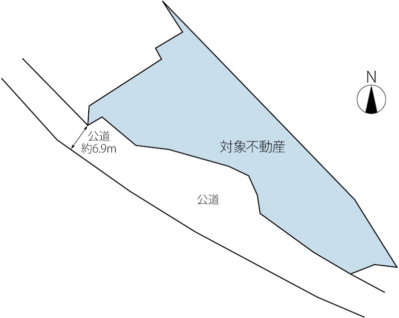 仙台市泉区小角字日陰 間取図・土地図