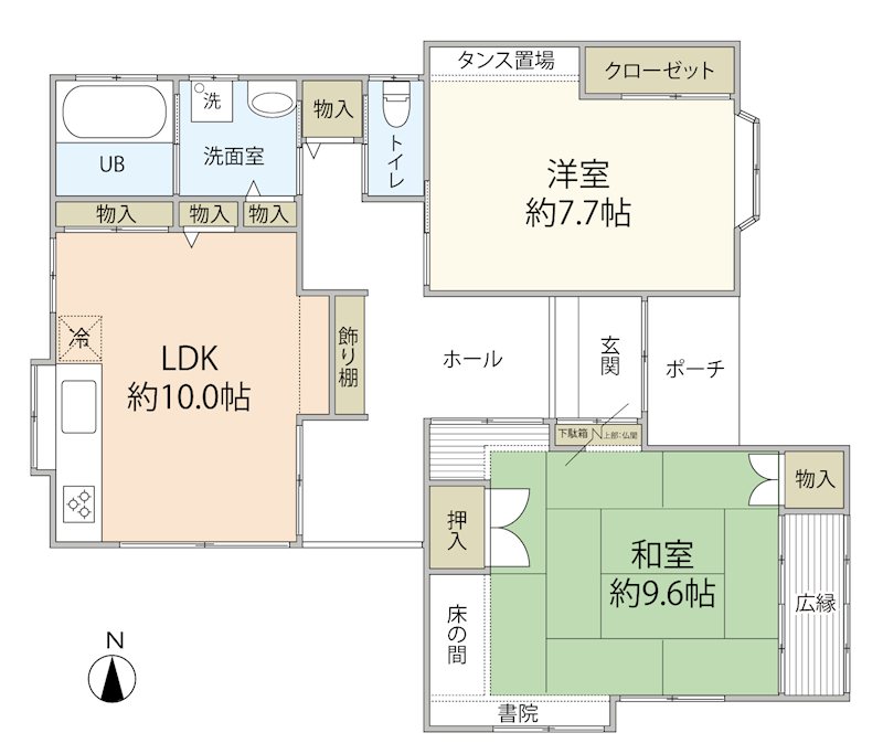 高森4丁目 (平家） 間取図・土地図