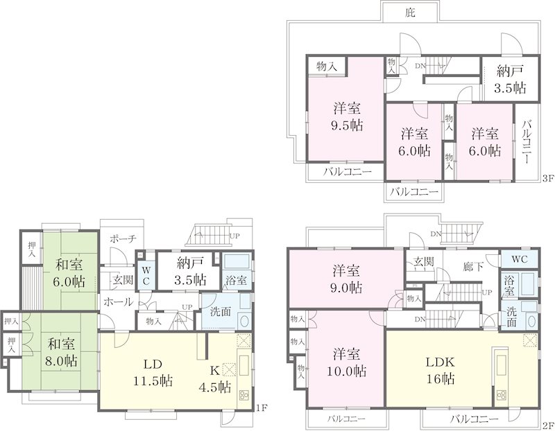 門真市常盤町 間取図・土地図