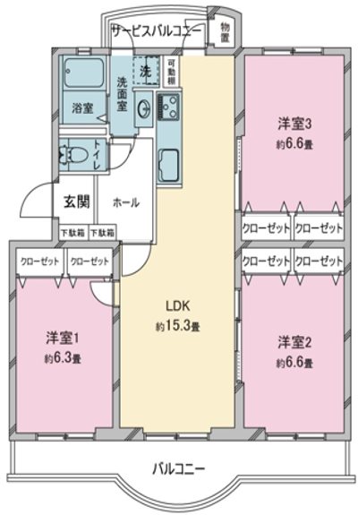 志木ニュータウン南の森壱番街11号棟 間取図・土地図