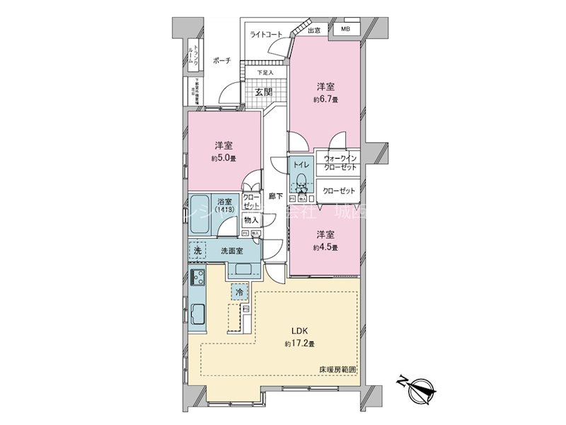 美しが丘ハイム 間取図・土地図
