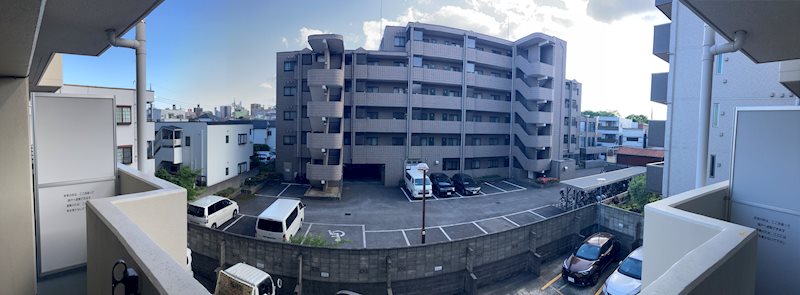 中村橋コンド 現地写真（バルコニー）