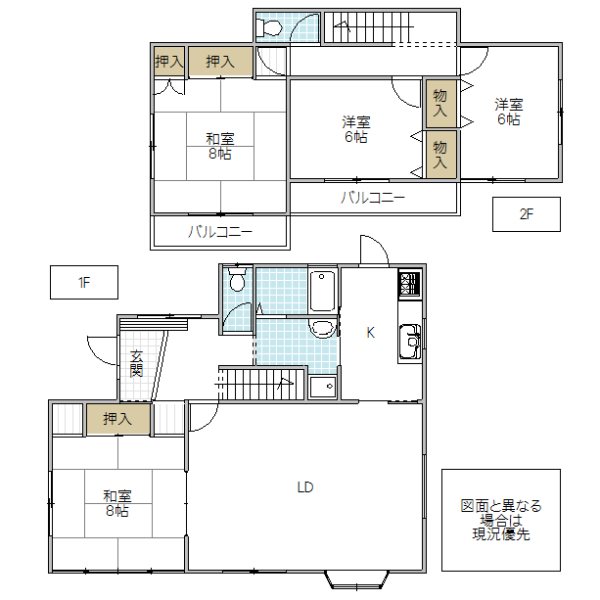 水戸市住吉町　中古戸建（オーナーチェンジ） 間取図・土地図