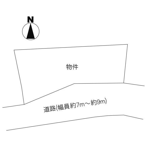 牛久市上太田町　土地 間取図・土地図