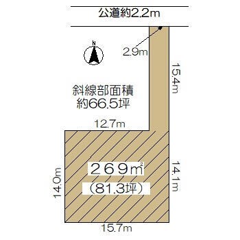 石岡市石岡　土地 間取図・土地図