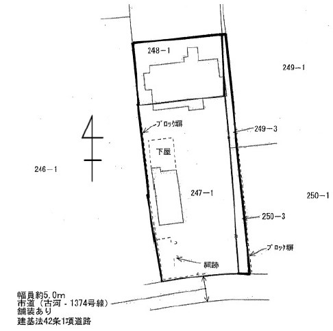 古河市大山　土地 間取図・土地図