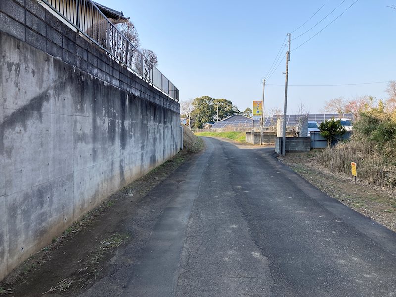 阿見町島津　平屋中古戸建 現地写真（前面道路含む現地写真）