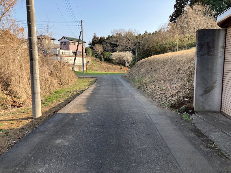阿見町島津　平屋中古戸建 現地写真（前面道路含む現地写真）