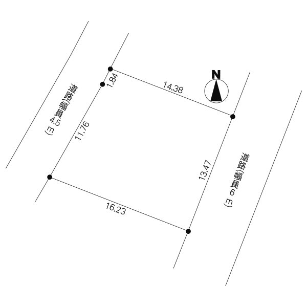 小美玉市羽刈　土地 間取図・土地図