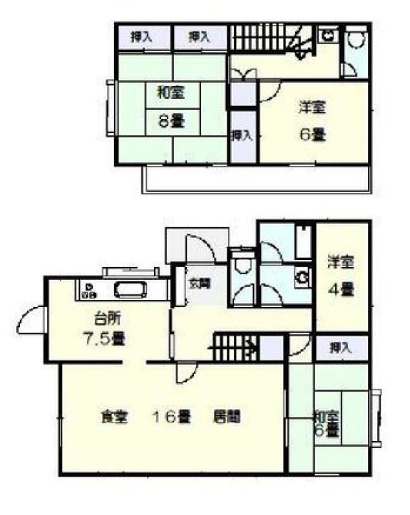 取手市東５丁目　中古戸建 間取図・土地図