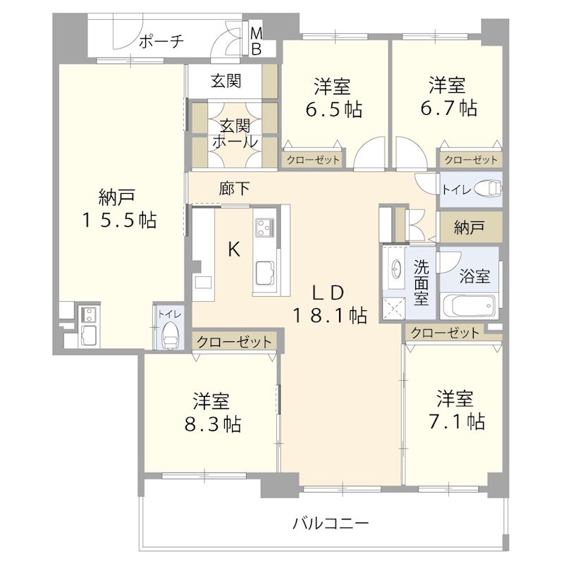 コスモ本所吾妻橋 間取り図