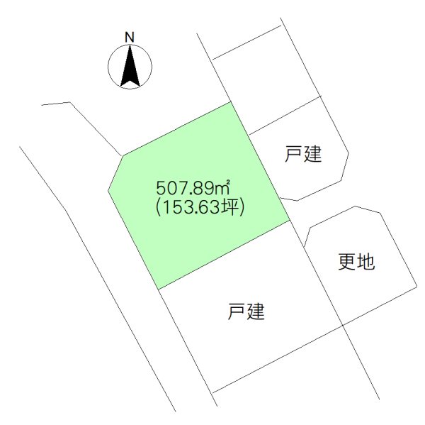 つくば市自由ヶ丘　土地 間取図・土地図
