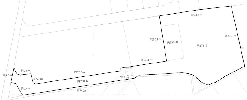 下妻市下妻丙273-7　土地　他5筆 間取図・土地図
