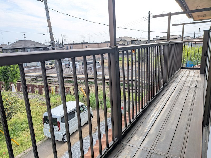 筑西市岡芹　中古戸建 現地写真（バルコニー）