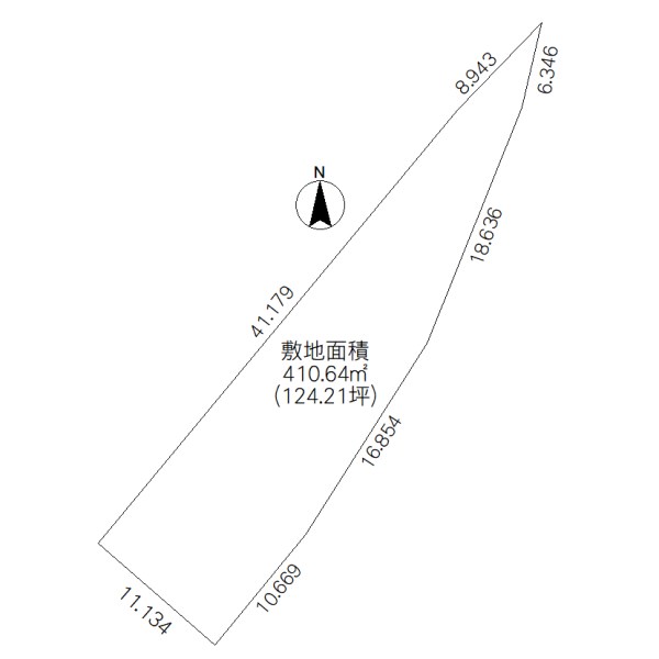 龍ケ崎市根町　土地 間取図・土地図