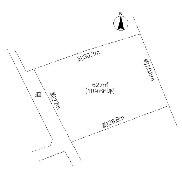 つくば市要元中根　土地 間取図・土地図