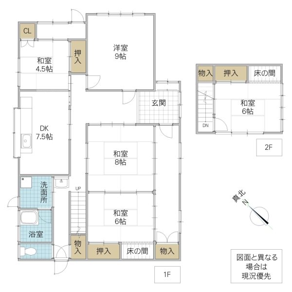 猿島郡境町一ノ谷　中古戸建 間取図・土地図