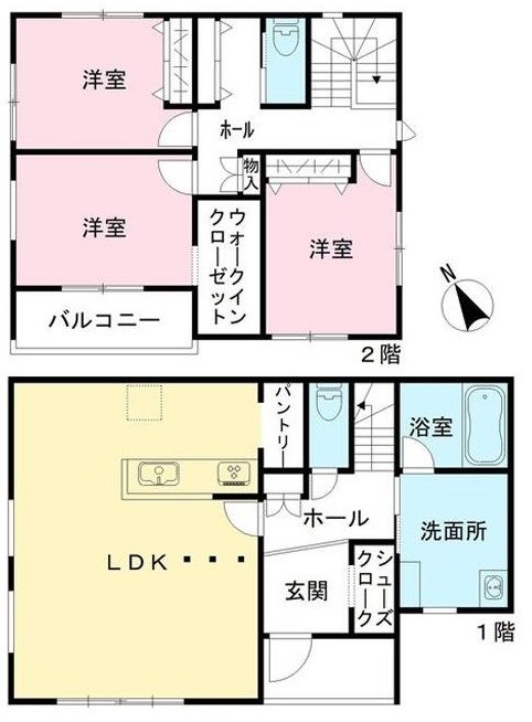 つくば市高崎　中古戸建 間取図・土地図