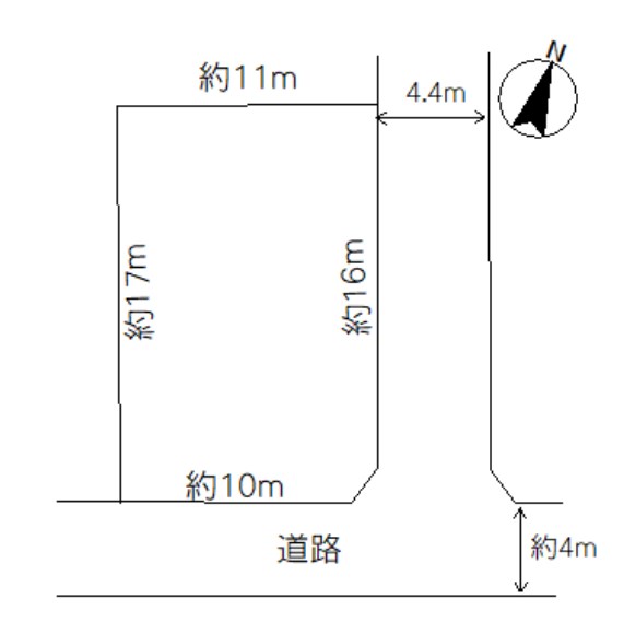 つくば市稲荷原　土地 間取図・土地図