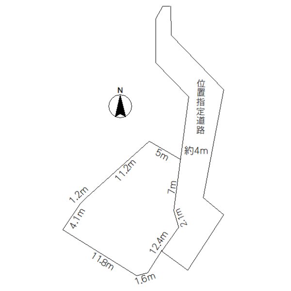 牛久市田宮町　土地 間取図・土地図