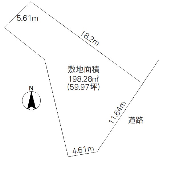 土浦市荒川沖東1丁目 土地 間取図・土地図